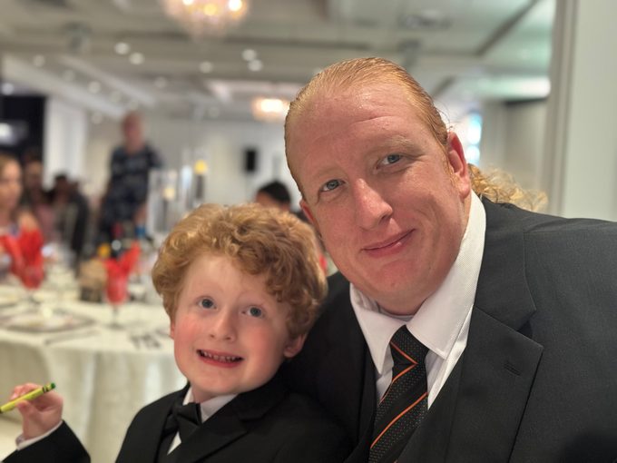 Lance at a formal event